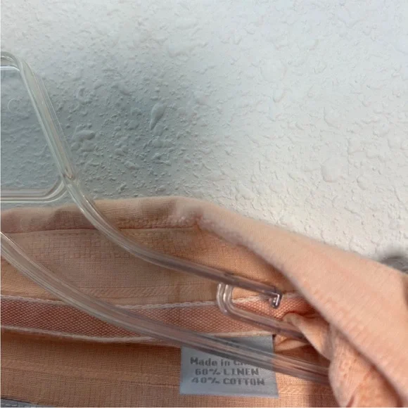 Tommy Bahama Men’s Large Striped Light Orange Linen Blend Button Up Shirt - Picture 4 of 14